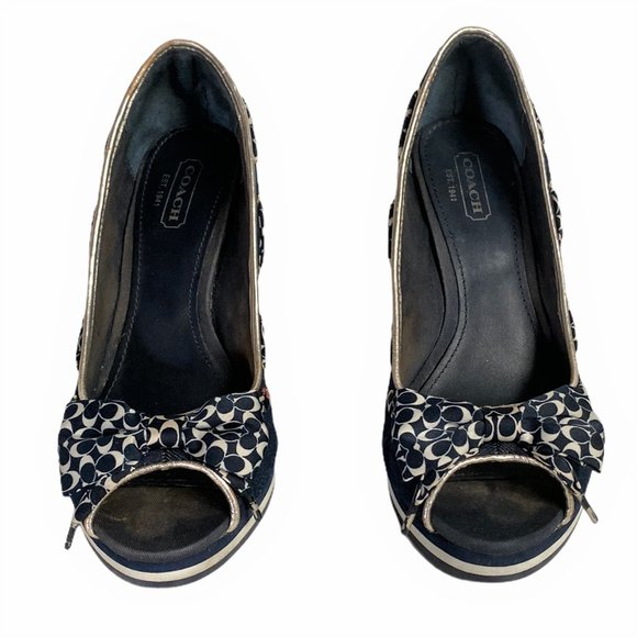 Coach Thalia Peep Toe Cork Wedge - Picture 3 of 8